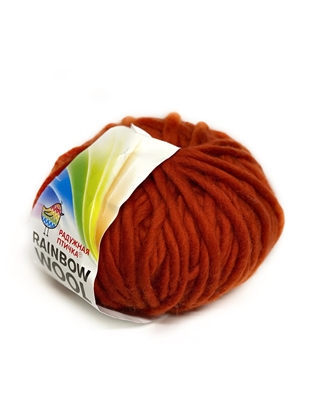 картинка перуанская шерсть толстая пряжа для ручного вязания, Радужная птичка, цвет: Терракот